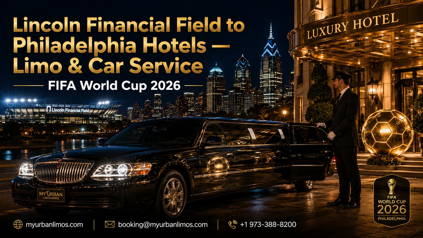 Lincoln Financial Field to Philadelphia Hotels: Limo & Car Service for FIFA World Cup 2026