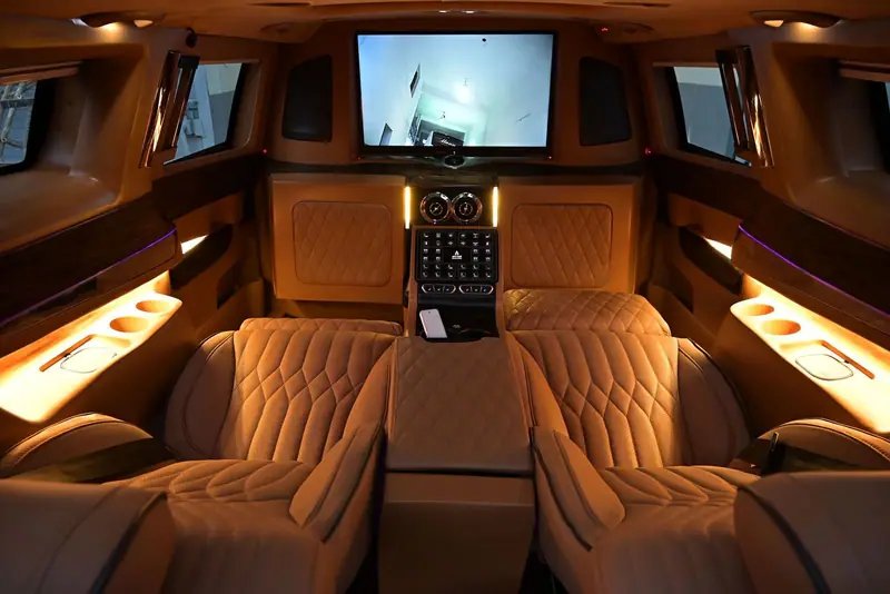 Plush tan leather seats inside a luxury vehicle