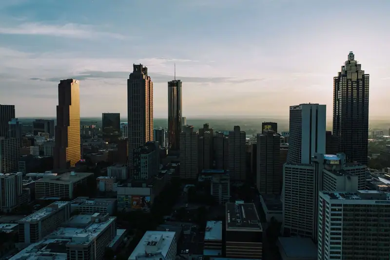 Atlanta skyline at dusk