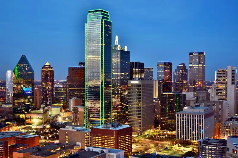 Dallas skyline at dusk